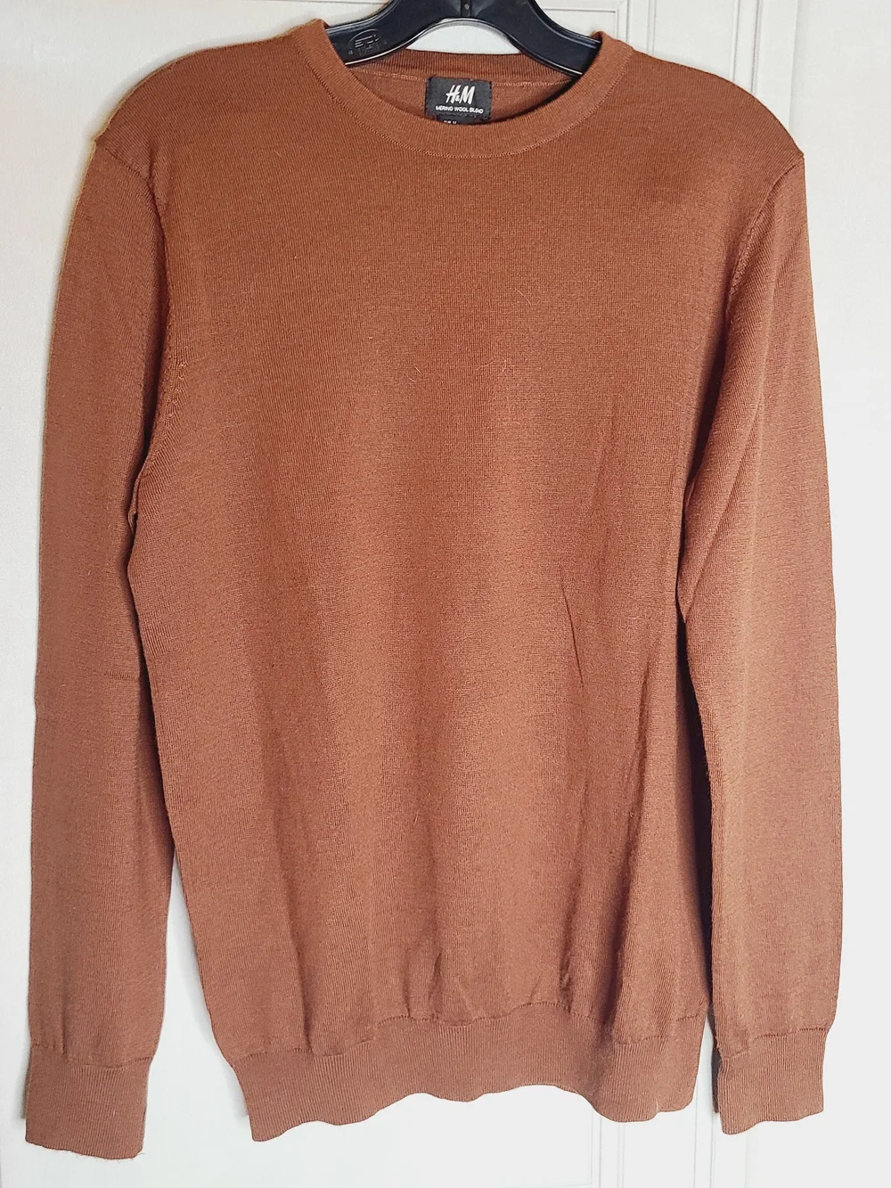 H&M Men's Crewneck Sweater in Copper Brown